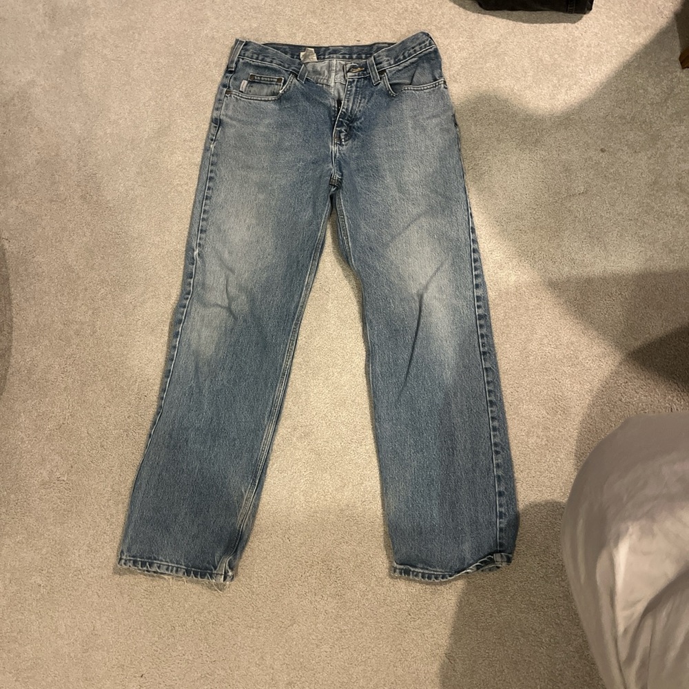 Carhartt Blue Straight Leg Jeans with Vintage Appeal
